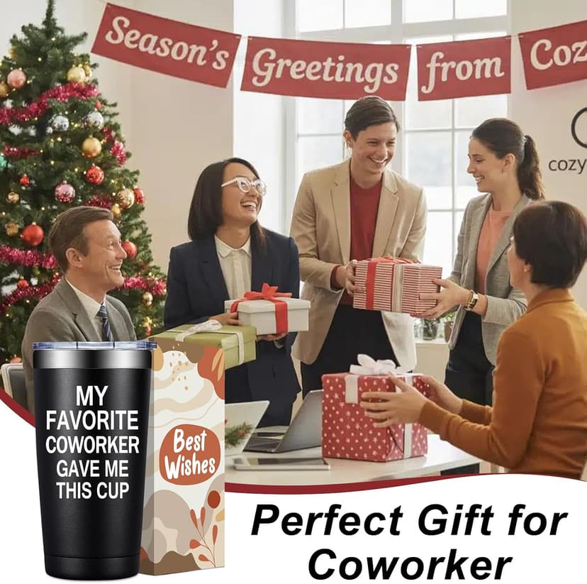 Christmas Birthday Gifts for Coworkers - Stainless Steel Insulated Tumbler 20oz Fufandi Coworker Gifts for Men, Women, Coworker Cup B0GR4168HN