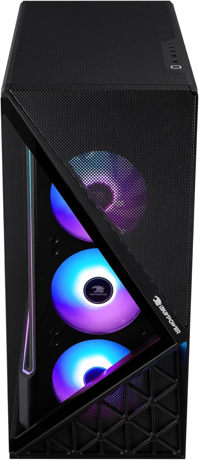 iBUYPOWER Slate Gaming PC Desktop Intel Core Ultra 7 265F CPU, NVIDIA GeForce RTX 5060 8GB GPU, 32GB DDR5 RGB 5200MHz RAM, 1TB NVMe SSD, Windows 11 Home, Computer w/Keyboard and Mouse - SBI7N5603