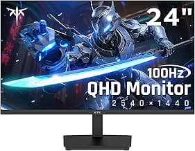 KTC 24 Inch QHD 2560x1440 IPS Computer Monitor, 100Hz Zero-Frame 2K Gaming Office Monitor, Adaptive Sync, HDR10, VESA, Tilt Adjustable, Low Blue Light, DisplayPort, HDMI, H24T27