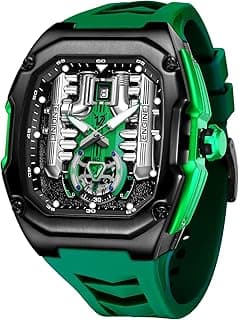 LILUOKE Mens Watches, Wrist Watches Luminous Design, Big Face Fashion Quartz Black Watch 30ATM, Casual Watch for Men Unique Gifts for Men