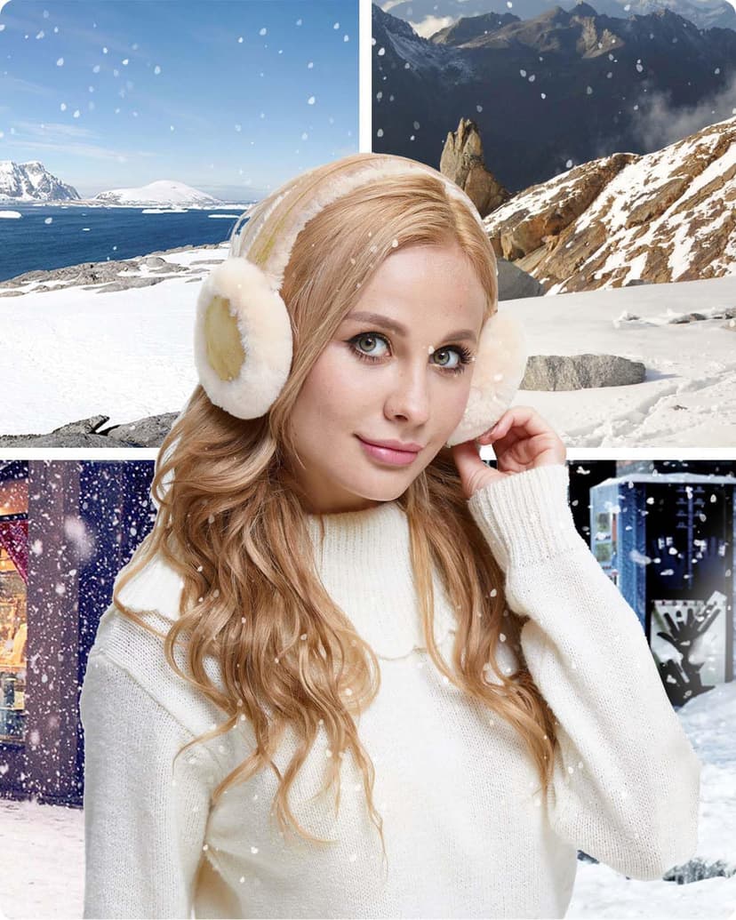 Aurya Ear Muffs - Classic Unisex Ear Warmer Winter Outdoor Earmuffs for Women