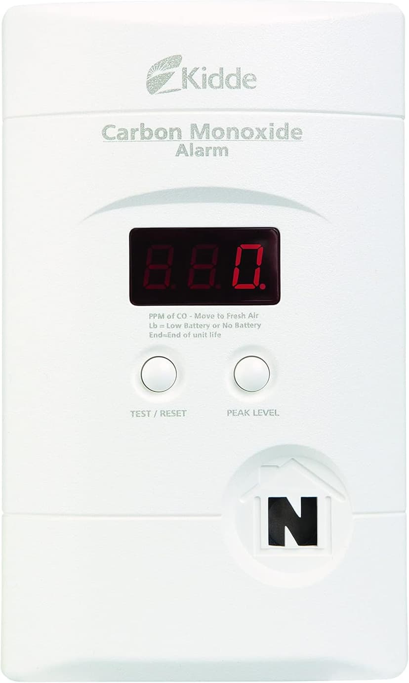 Kidde Carbon Monoxide Detector, Plug-In with 9V Battery Backup, Digital Display, 85 dB Alarm, LED Status Light Indicators, 3rd Edition