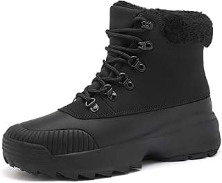 TEYTAP Waterproof Winter Snow Boots for Women丨Insulated-Warm Fur-Lined Booties丨Non-Slip Cushion Outdoor Walking Boots丨Lightweight Comfortable Casual Suede Leather Short Boots