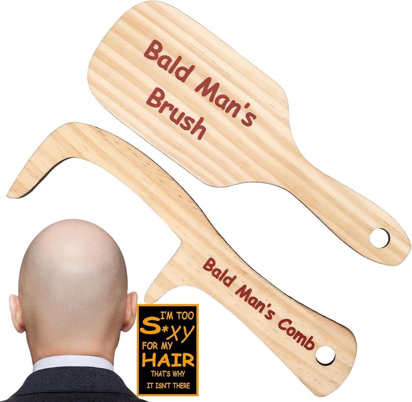 Boss Day Gift Father's Day Prank Gift Hair Loss Comb for Bald Men Birthday Gift for Men Coworker 2PCS Funny Bald Mans Comb Funny Gag Gift Over The Hill Party Gift B0DHD1DH9Y