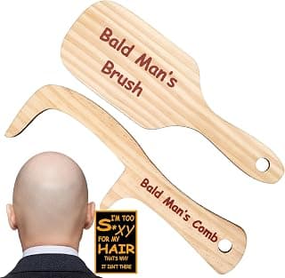 Boss Day Gift Father's Day Prank Gift Hair Loss Comb for Bald Men Birthday Gift for Men Coworker 2PCS Funny Bald Mans Comb Funny Gag Gift Over The Hill Party Gift B0DHD1DH9Y