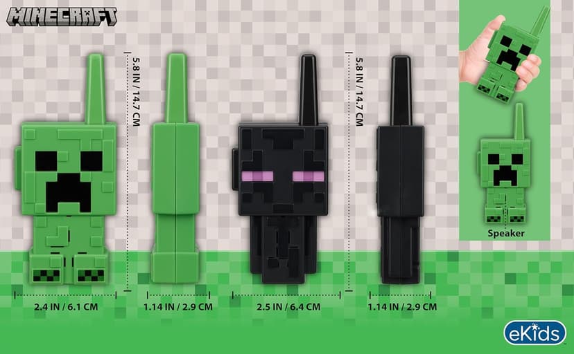 Minecraft Walkie Talkies for Kids, Static Free and Extended Range Indoor and Outdoor Toys for Kids (Minecraft)