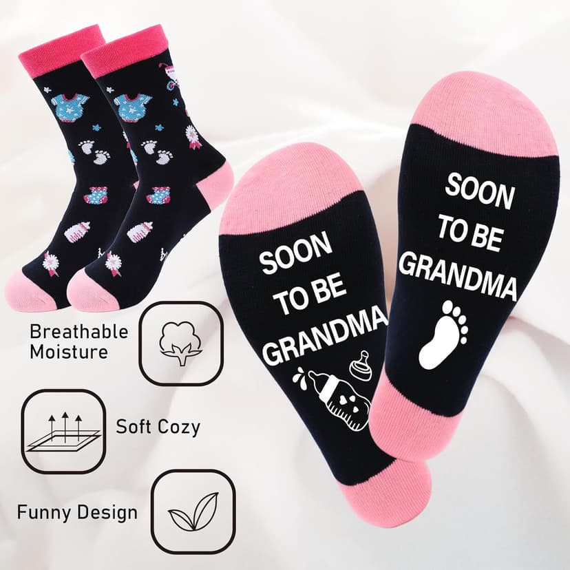 New Parent Grandparent Socks First Time New Mom Dad Grandma Grandpa to be Christmas Mother's Father's Day Gift