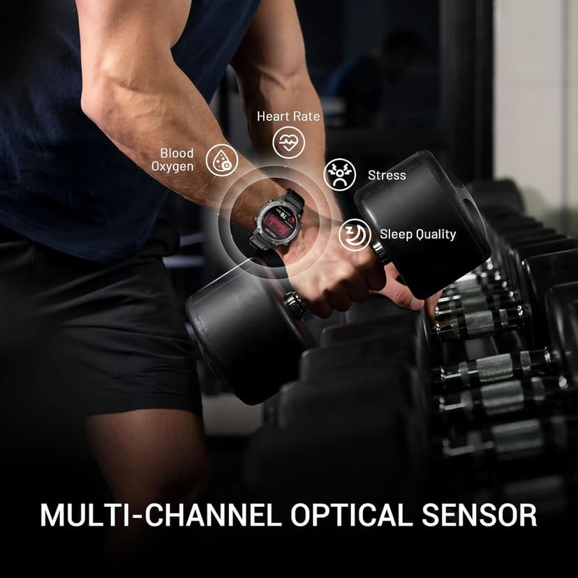 2026 AI Smart Watch with Standalone GPS & Offline Maps, 5ATM Waterproof, 1.43" AMOLED, 21-Day Battery, 178 Sports Modes, Compass, Heart Rate/SpO2/Stress/Sleep Monitor, for Android iOS Men Women Black