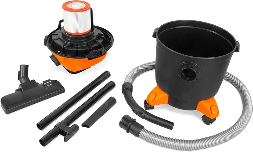 WEN VC4710 10-Amp 5-Gallon Portable HEPA Wet/Dry Shop Vacuum and Blower with 0.3-Micron Filter, Hose, and Accessories,Orange