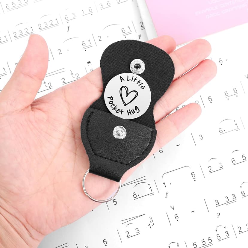 iJuqi Pocket Hug Token Keychain Keepsake Long Distance relationship inspirational Sobriety Gifts for Women Men Double Sided