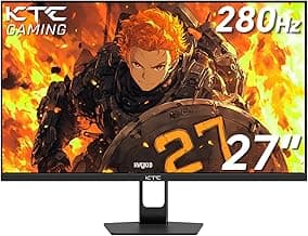 KTC 27'' 280Hz 240Hz Gaming Monitor 1ms GTG 350nits Fast VA 1080P Tilt 126% sRGB Adaptive Sync 4000:1 Contrast Ratio HDR DisplayPort 1.4/HDMI 2.0 VESA