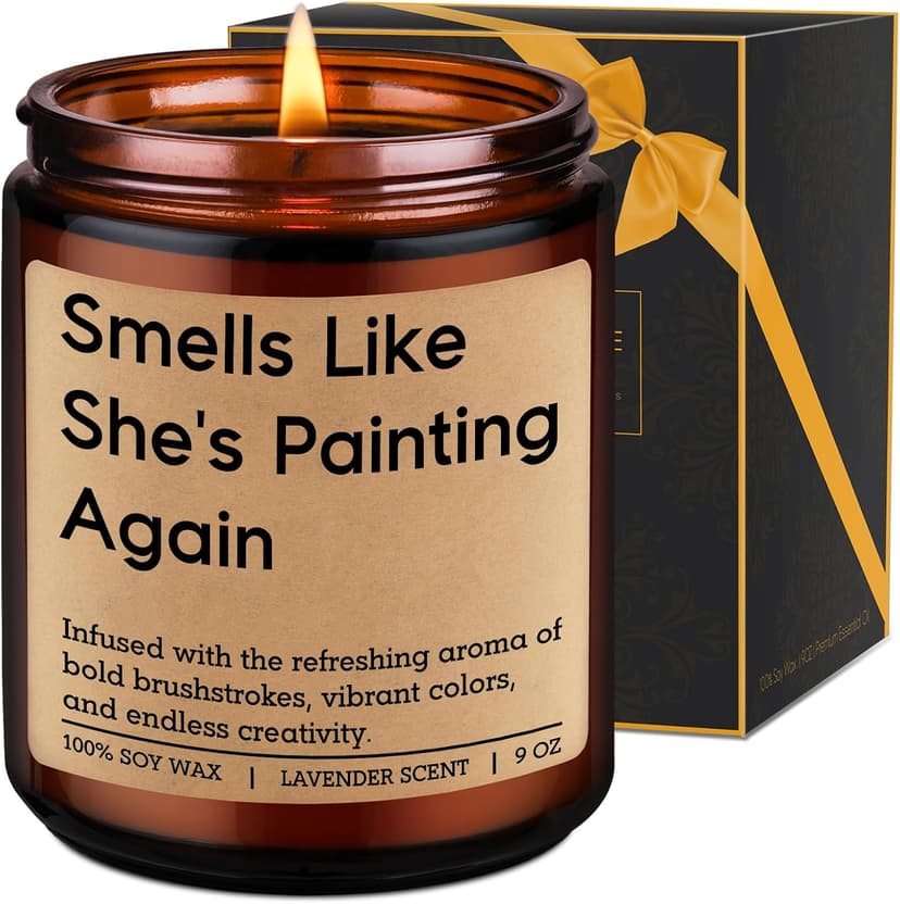Funny Appreciation, Christmas, Birthday Gifts for Artists, Art Teacher Women, Watercolor Artists, Art Lovers, Painting Lovers LEADO Candle - Gifts for Artists Women, Painters, Artist Gifts for Women B0FNWBCXDL