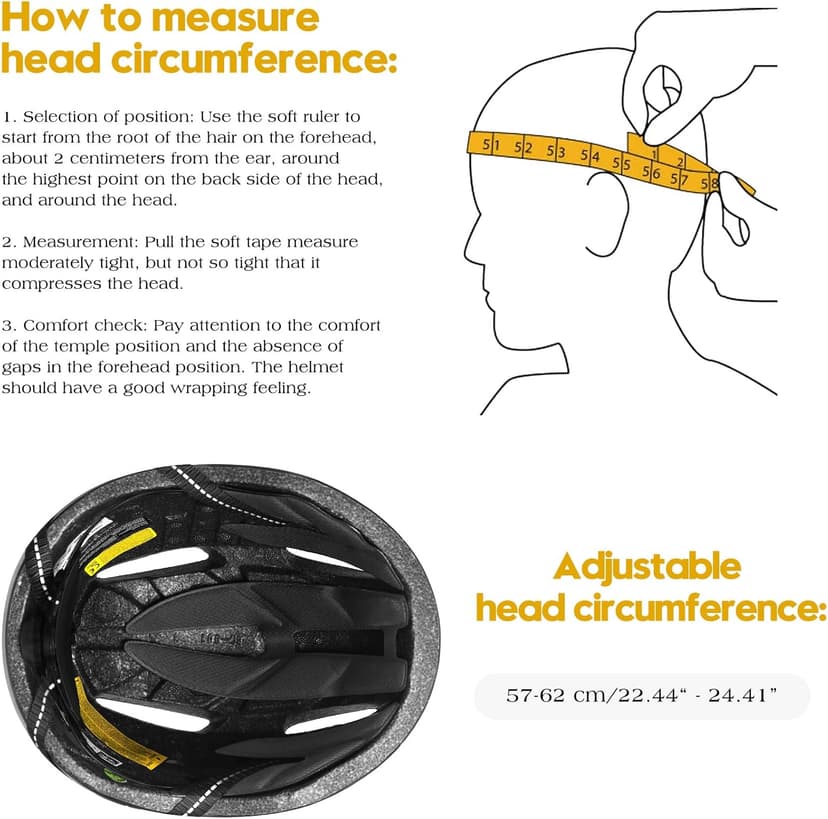 Shinmax Bike Helmet for Men Women, Bicycle Helmet with Detachable Magnetic Goggles Adjustable for Adult Road Biking Mountain Cycling Helmet