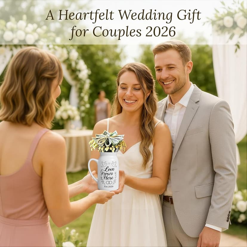 Wedding Gifts for Couples 2026: Love Grows Here & Rings Design - Home Decor Accents for Newlyweds