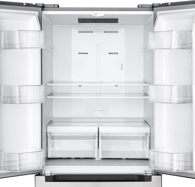 KoolMore 30-Inch and 18.5 cu. ft. Counter Depth French Door Refrigerator with Three Doors and Deep Freezer in Stainless-Steel (KM-RERFDSS-18C)