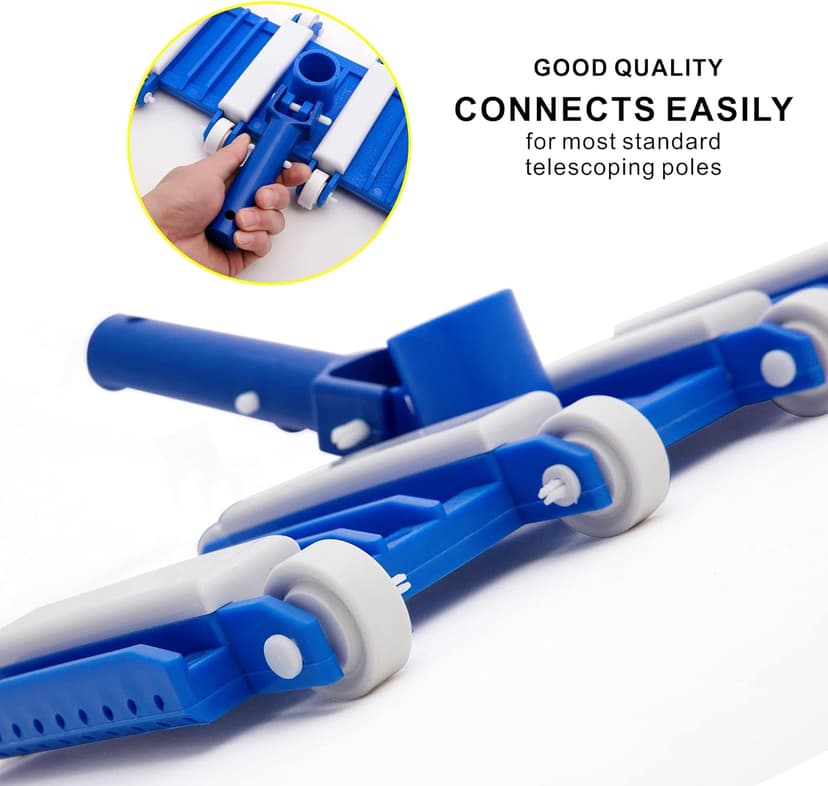 Uoark Pool Vacuum Head with Wheels, 14" Heavy Duty Head, Pool Vacuum Head Suitable for Above Ground and inground Pools(Pole not Included)