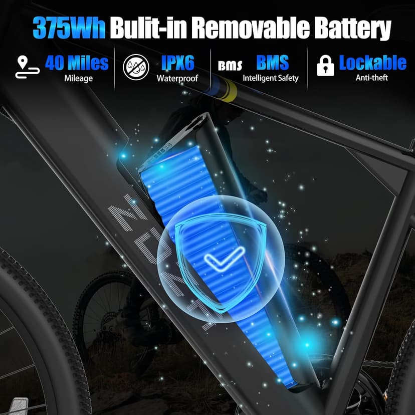 Electric Bike for Adults, 1000W Peak Motor, 60 Miles 22Mph Electric Bike, 26" Commuter E Bikes with 48V Built-in Removable Battery, Step-Thru Ebike, Adjustable Stem, 7-Speed & Front Suspension