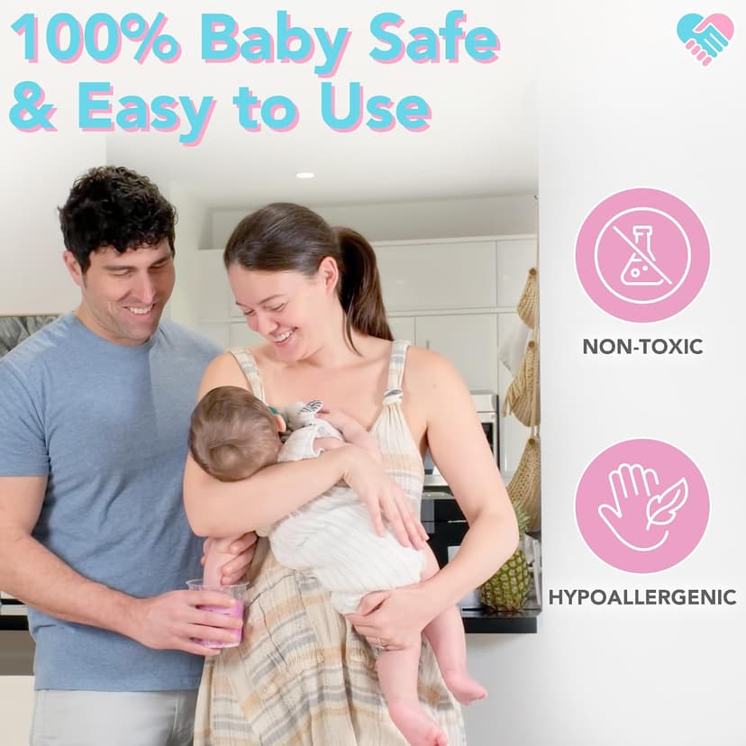The original baby casting kit - captures newborn hand & foot forever. Non-toxic, safe, easy - perfect new mom gift Luna Bean Baby Casting Kit - Hand & Foot Keepsake Mold, 2pc, New Mom Gift B0DPLBNZNG