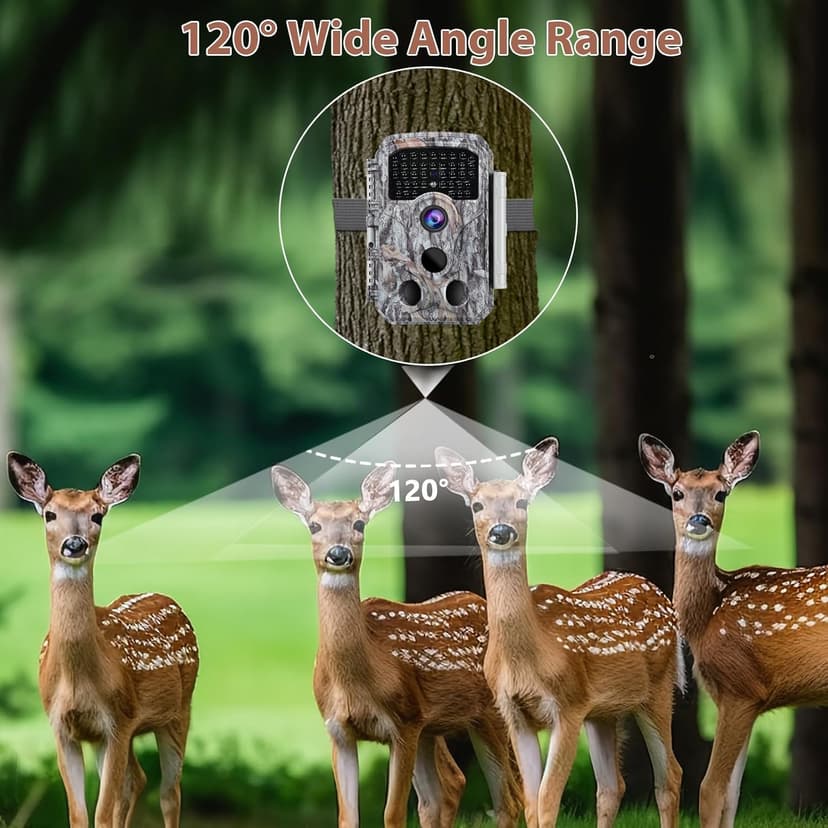 BLAZEVIDEO Game & Trail Camera 32MP Photo & 1296P Video with 100ft Night Vision Motion Activated 0.1s Trigger Speed Waterproof for Home Security, Outdoor Wildlife Scouting
