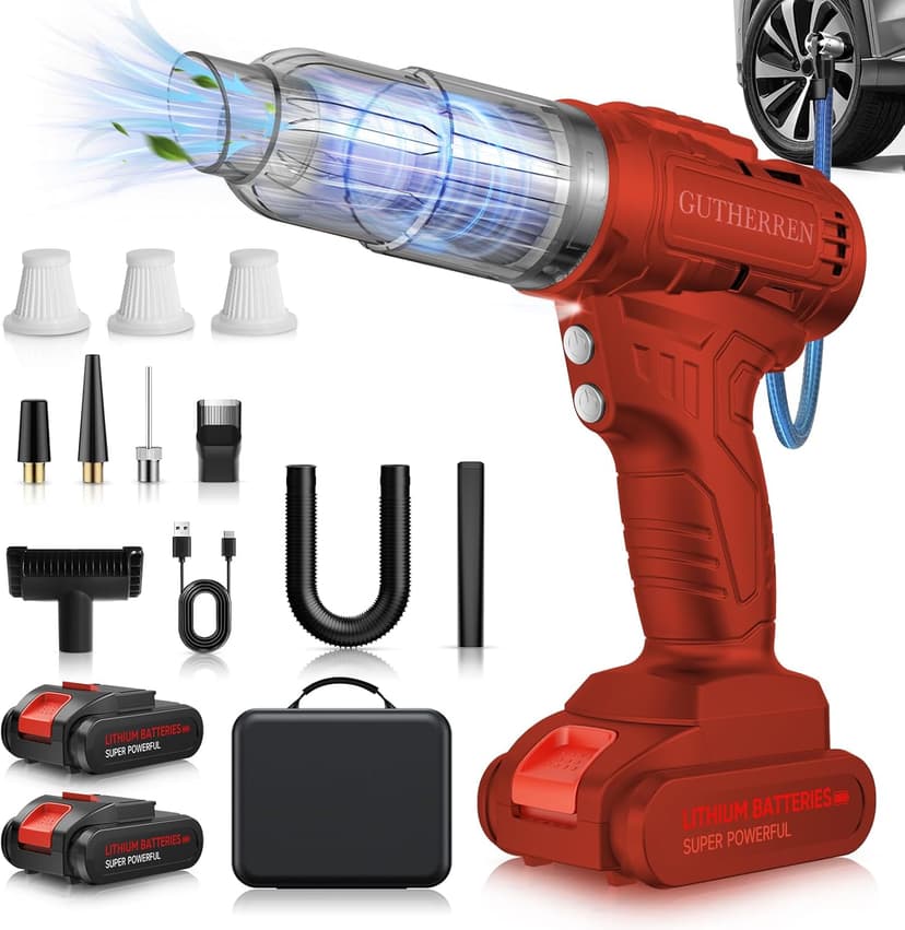 Car Vacuum Portable Cordless, 40,000Pa High Power Dust Buster, Rechargeable Battery Powered Vacuum Cleaners for Office,Home, Car, Pet Hair, Keyboard,Black