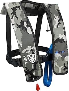 VOGUCCLO Automatic/Manual Inflatable Life Jacket| Inflatable PFD Kayak Vest Adult| Life Vest for Adults| Outdoor Water Sports| Supports up to 330 lbs|33g of Carbon Dioxide Cylinder