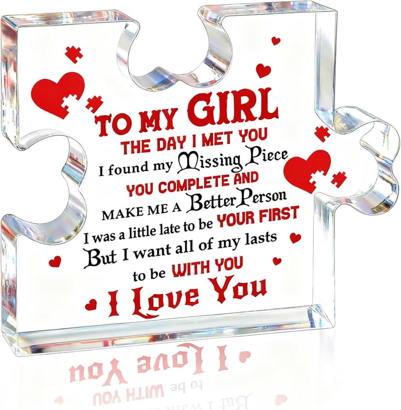 I Love My Gf, I Love My Girlfriend, Gf Gifts, Miss You, Gift for Gf, Valentines Day Gifts for Gf, Girlfriend Birthday Gift Ideas, Soulmate Gifts for Her, To My Girl Acrylic Block