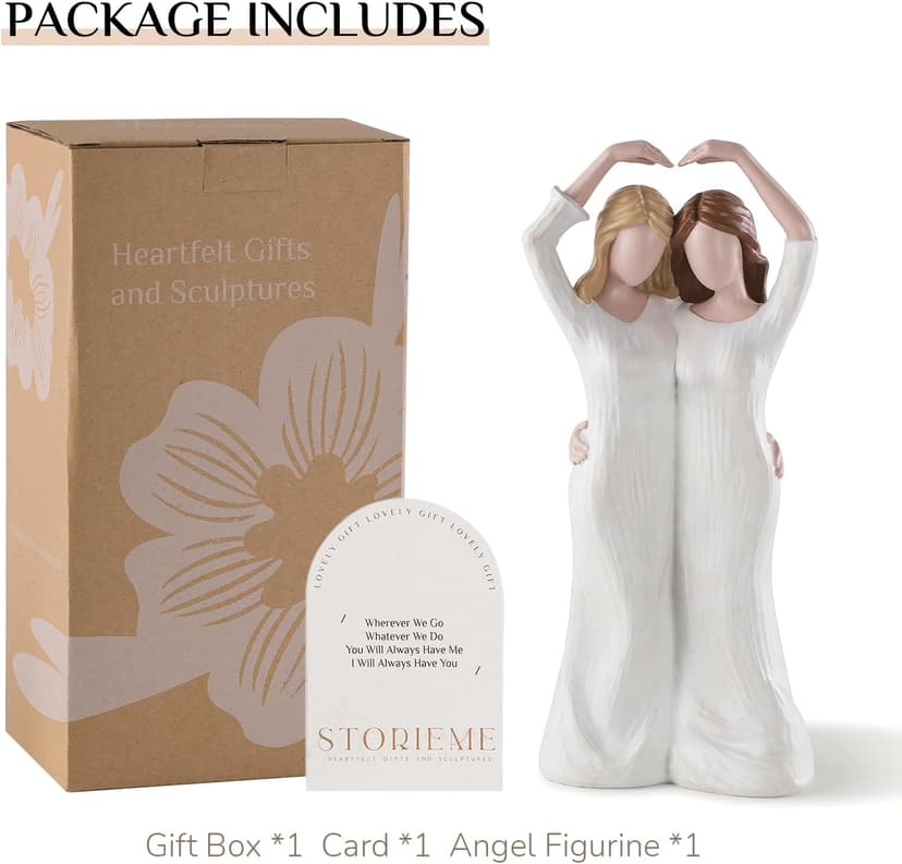 Gifts for Best Friends Women: Soul Sister Friendship Bestie Birthday Gift - Unique Present for Sisters from Sister Resin Figurines