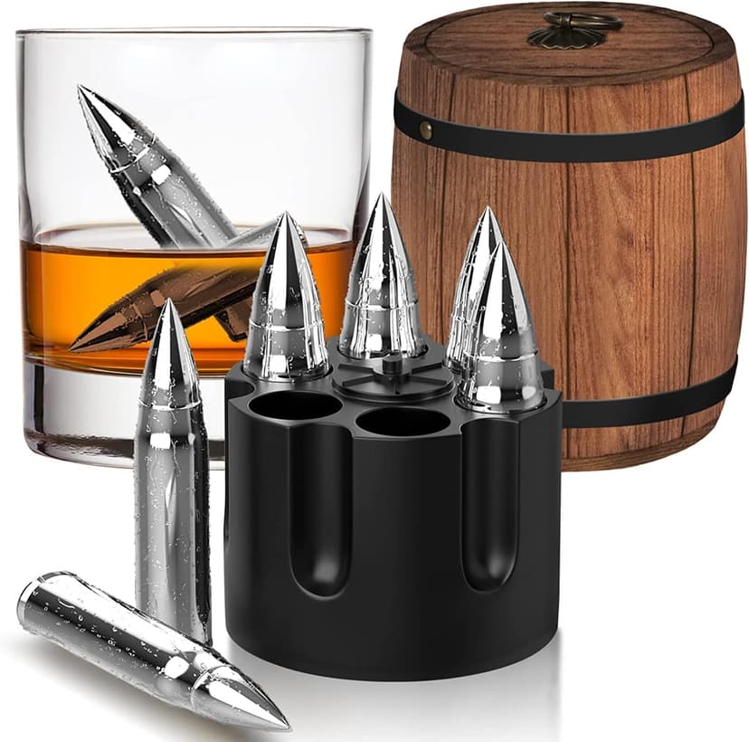 Gifts for Men Dad, Whiskey Stones, Him Husband Boyfriend Gifts for Birthday Anniversary Christmas, Unique Wedding Housewarming Gifts for Men Who Have Everything, Cool Stuff Gadgets for Dad Grandpa