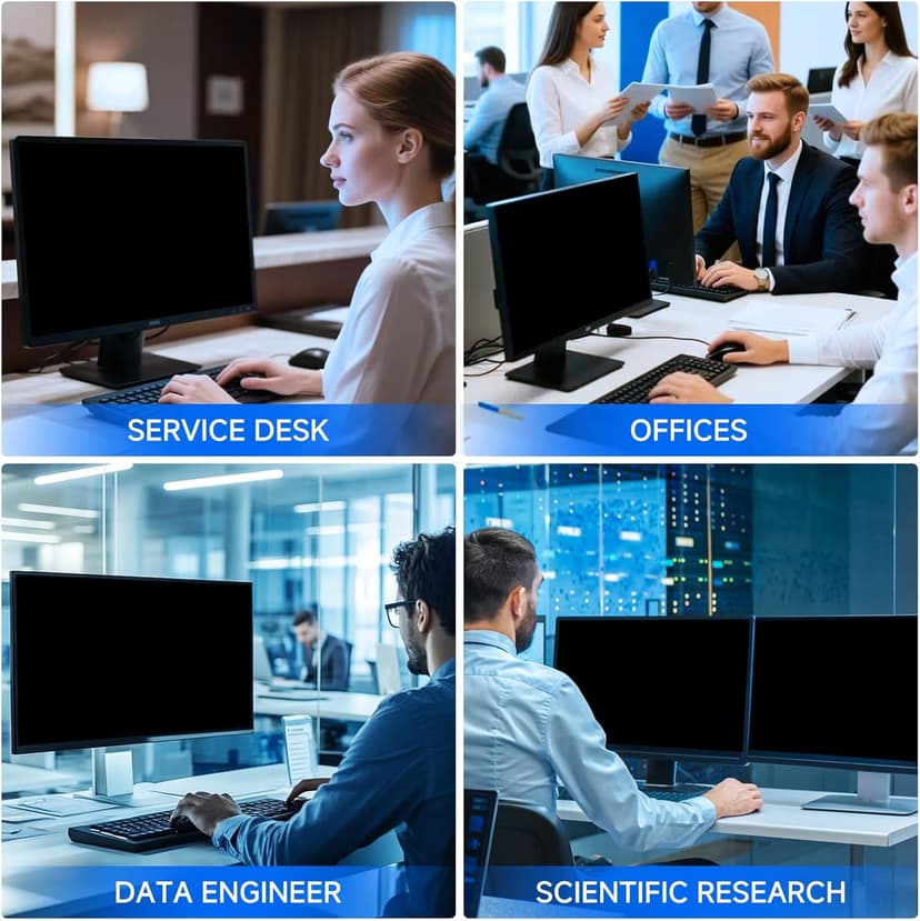 [2-Pack] Privacy Screen For Computer Monitor, 29-Inch 21:9 Aspect Ratio; Anti Spy/Bule Light/Glare And Eye Protection, 2 Install Ways Removable For Office, Airport, Cafe And Other Public Area; Diagonal 29 Inches, Width 26.66 Inches, Height 11.42 Inches