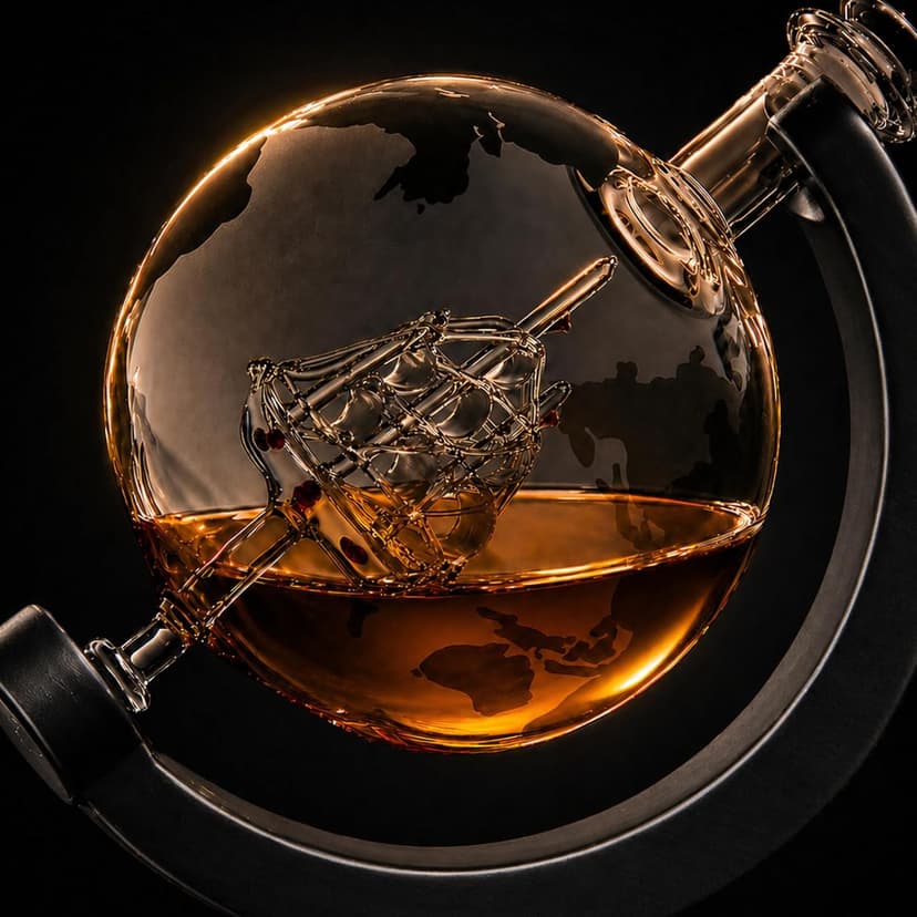 Whiskey Bottle, Liquor Decanter, With 11oz Smoke Bourbon Glass(2), Whiskey Gifts for Men, Dad, or Husband, Wooden Gifts Box GENUINED 30oz Globe Whiskey Decanter Set w/2 Charred Wooden Whiskey Glasses B0GV26PYCT