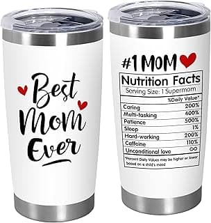 TEEZWONDER Christmas Birthday Gifts for Mom - 20 oz Stainless Steel Insulated Coffee Tumbler with Lid - Mothers Birthday Gifts from Daughter Son, Mothers in Law, Mama, Grandma, Tumblers for Women