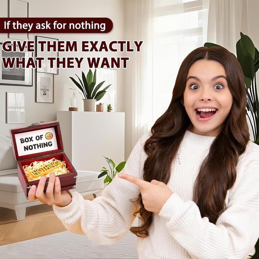 The Gift of Nothing - Gag Gifts for Person Who Wants Nothing & Who Has Everything Great for White Elephant Funny Birthday Christmas Idea Joke Gifts for Women Men