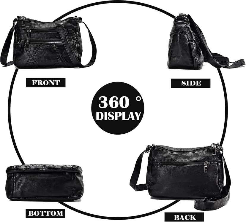 Gladdon Small Crossbody Bags for Women Leather Shoulder Purses Vegan Womens Cross body Bag Lightweight