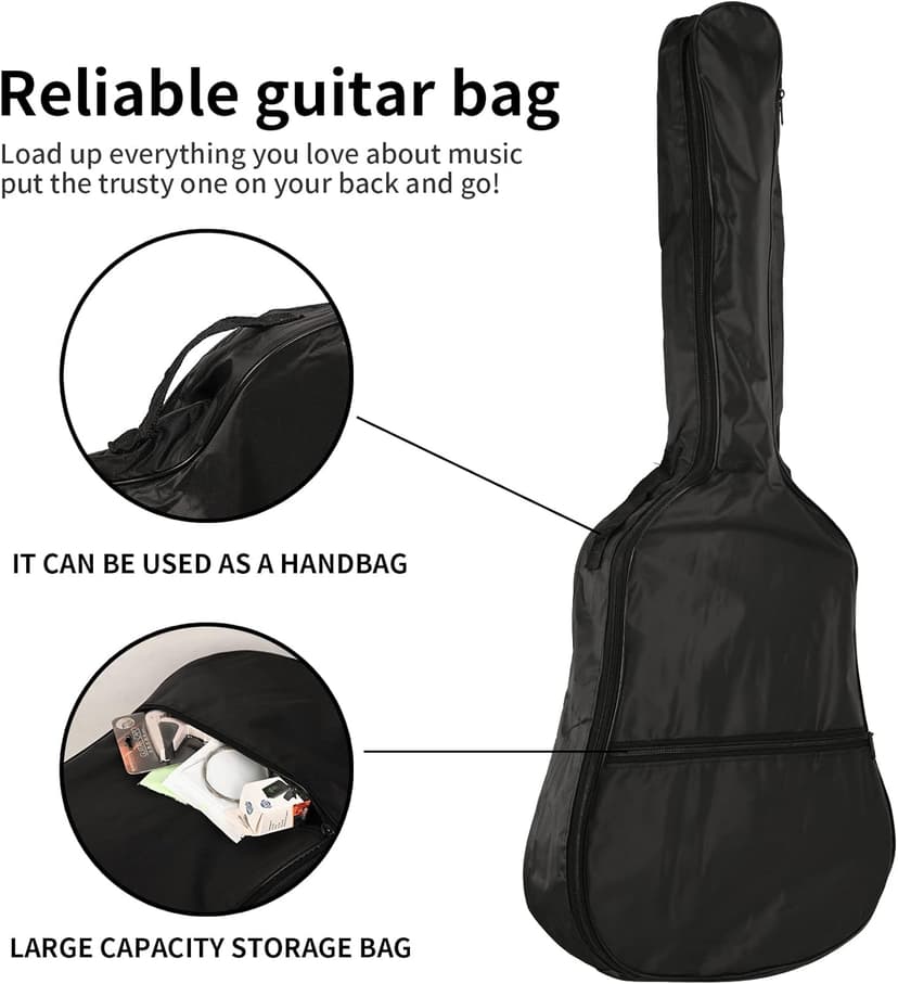 BESYOU Acoustic Guitar 38" Wood Guitar with starter kit-Travel Gig Bag, Tuner,guitar pick with Beginner Set for Kids/Adults -Natural