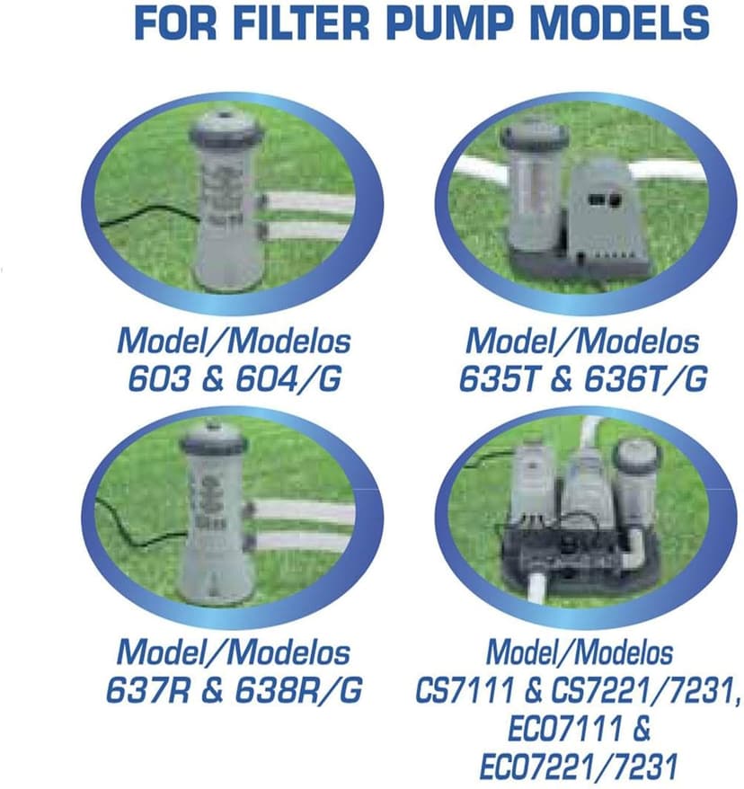 INTEX C1000 Cartridge Filter Pump for AGP: 1000 GPH Pump Flow Rate - Cartridge Gauge Indicator - HydroAeration Technology - Includes Type A Filter Cartridge - Turnover Rate/System Flow 750 GPH