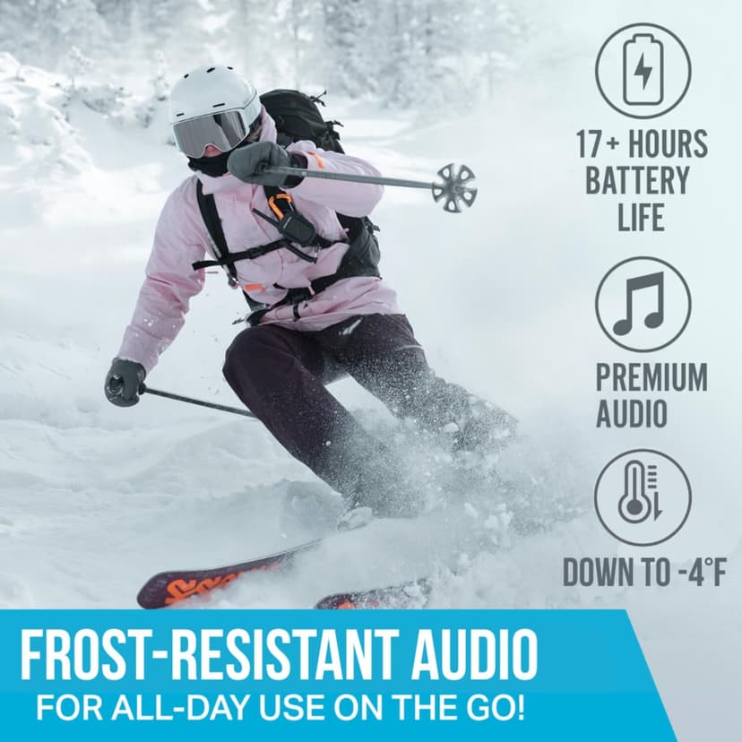 Wildhorn Alta Wireless Bluetooth, Drop-in Headphones - HD Speakers Compatible Any Audio Ready Ski/Snowboard Helmet Headphones. Glove Friendly Controls, Microphone for Hands-Free Calls