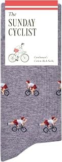 1 x Pair, Size 8-13, Purple, Premium Cotton Blend - Cycling Gift for Dad, Boyfriend & Bike Enthusiasts - The Athletic Gent The Sunday Cyclist Socks - Funny Cycling Socks - Fun Cycle Gift for Men B0H4HRDMP5
