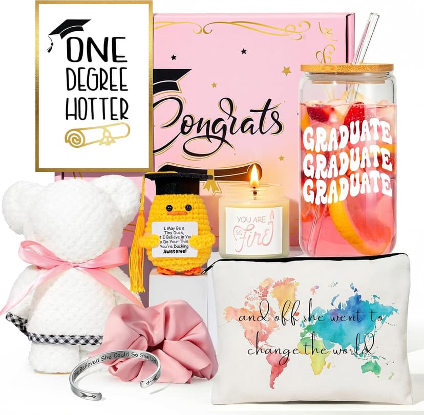 Frerdui Graduation Gift for Her, Class of 2026 Graduation Gifts Basket Box for Women, Senior High School College Grad Gift Set for Daughter Sister Friend, She Believed So She Did B0GVCLKH93