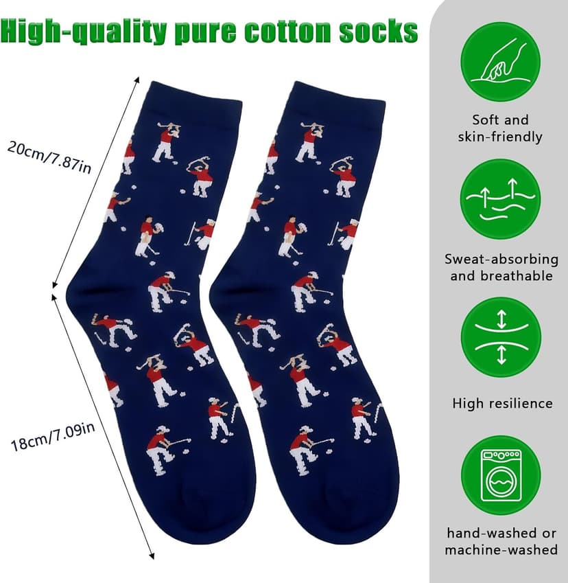Anniversary Christmas Valentines Gifts for Husband Dad Stepdad, Stocking Stuffers for Men Him Golfer,Golf Accessories for Men Funny Golf Socks for Men Dad,Christmas Birthday Gift From Daughter Wife Son B0FT7NQZ1S