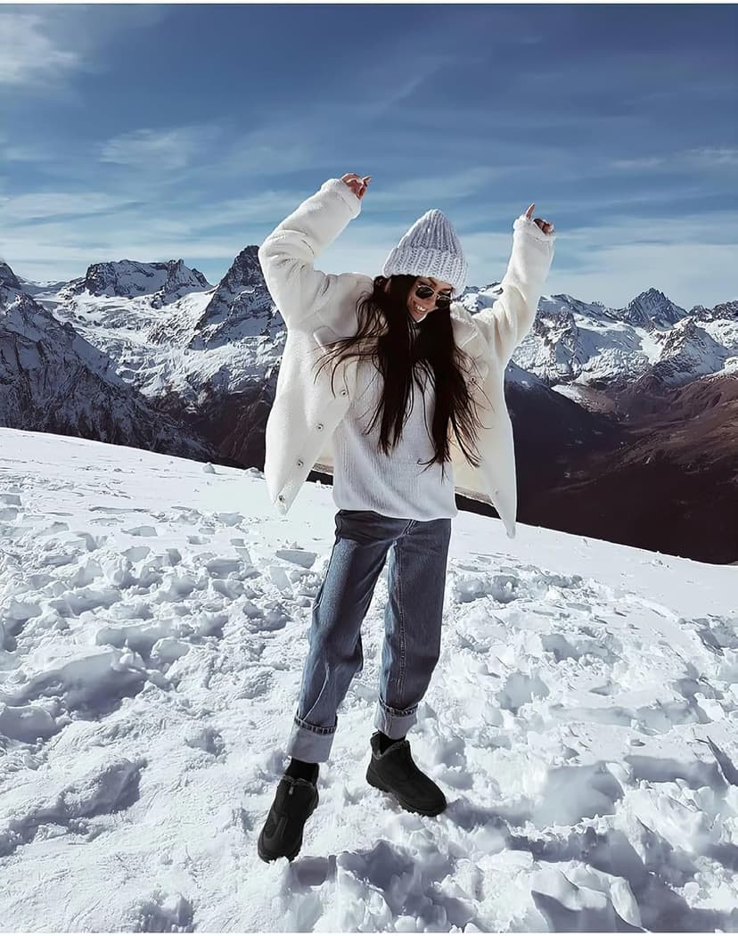 TEMOFON Winter Snow Boots for Women: Waterproof Warm Fur Lined Walking Outdoor Ankle Booties Slip on Snow Shoes Size 5-12