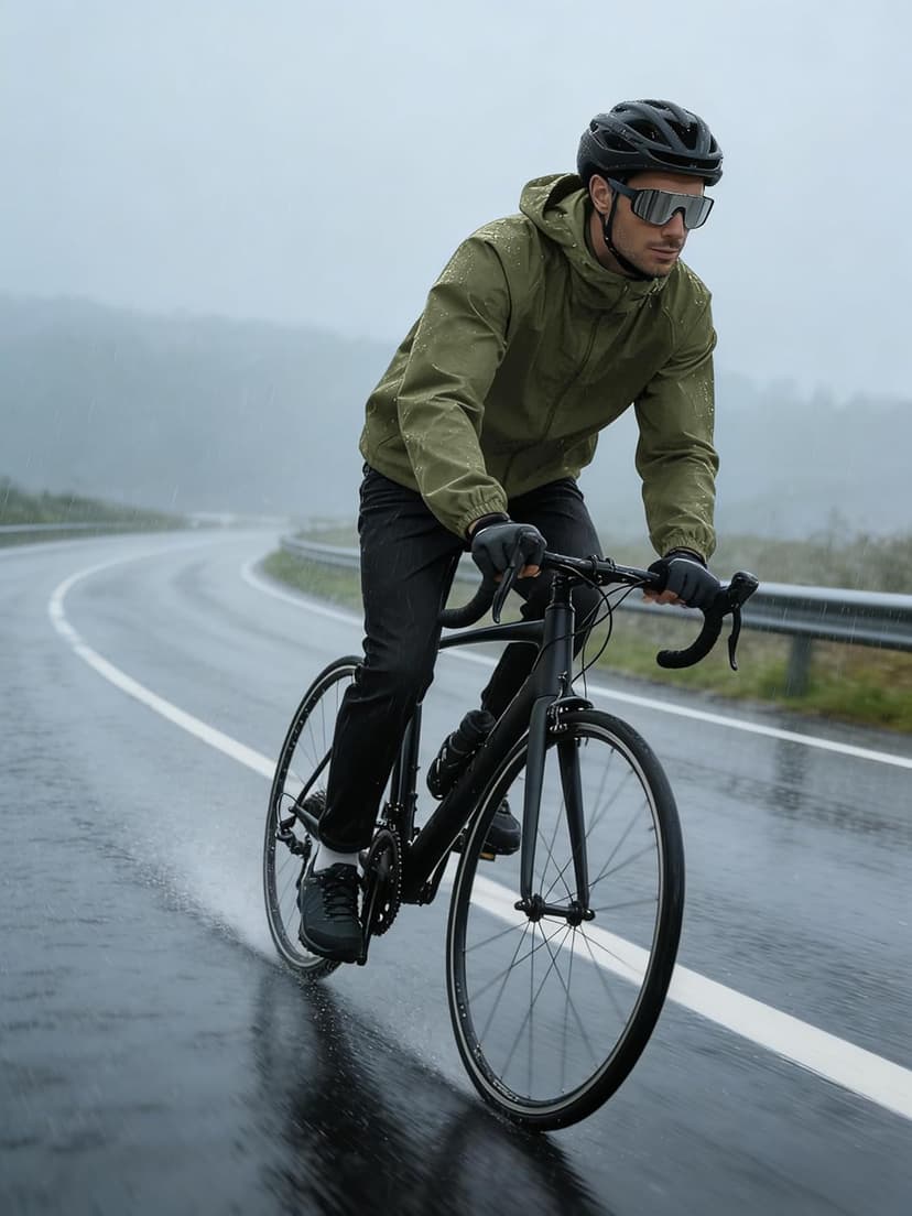 UIQUR Men's Rain Jacket Windbreaker Waterproof Jacket Raincoat Cycling Running Hiking Gear Hood Lightweight Packable
