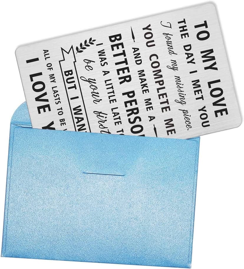 Alotozo Groom Gifts from Bride, Husband Wedding Gift from Wife, Engraved Wedding Card to My Love, Wedding Day Keepsake