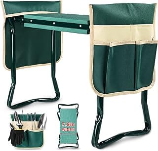 KVR Upgraded Garden Kneeler and Seat with Thicken & Widen Soft Kneeling Pad,Heavy Duty Foldable Gardener Stool with 2 Tool Pouches,Gardening Gifts for Women Mom Men Seniors¡­… B0972Y5LTY