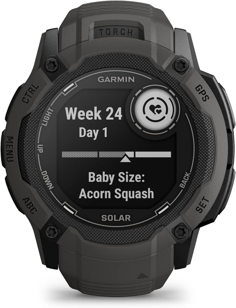 Garmin Instinct 2X Solar, Rugged GPS Smartwatch, Built-in Flashlight, Solar Charging Capability, Multi-Band GNSS, Graphite