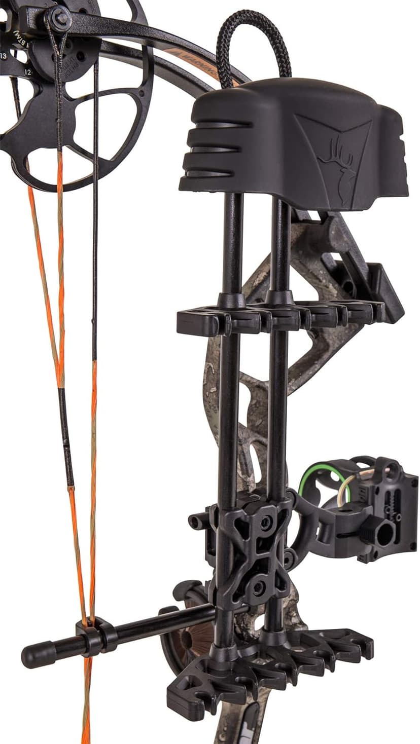 Bear Archery Royale Ready to Hunt Compound Bow Archery Set with Archery Accessories for Adults and Youths, 12”- 27” Draw Length, 5-50 Lbs Draw Weight, Up to 290 FPS