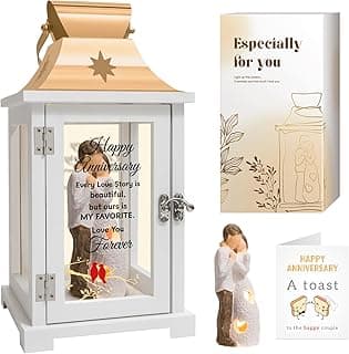 Wedding Anniversary Lantern Gift for Couple Wife Women Her Husband, Best Anniversary Wedding Gift for Couple Wife Parents 1st, 5th, 25th, 50th