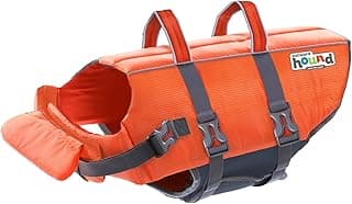 Outward Hound Granby Splash Orange Dog Life Jacket, Medium