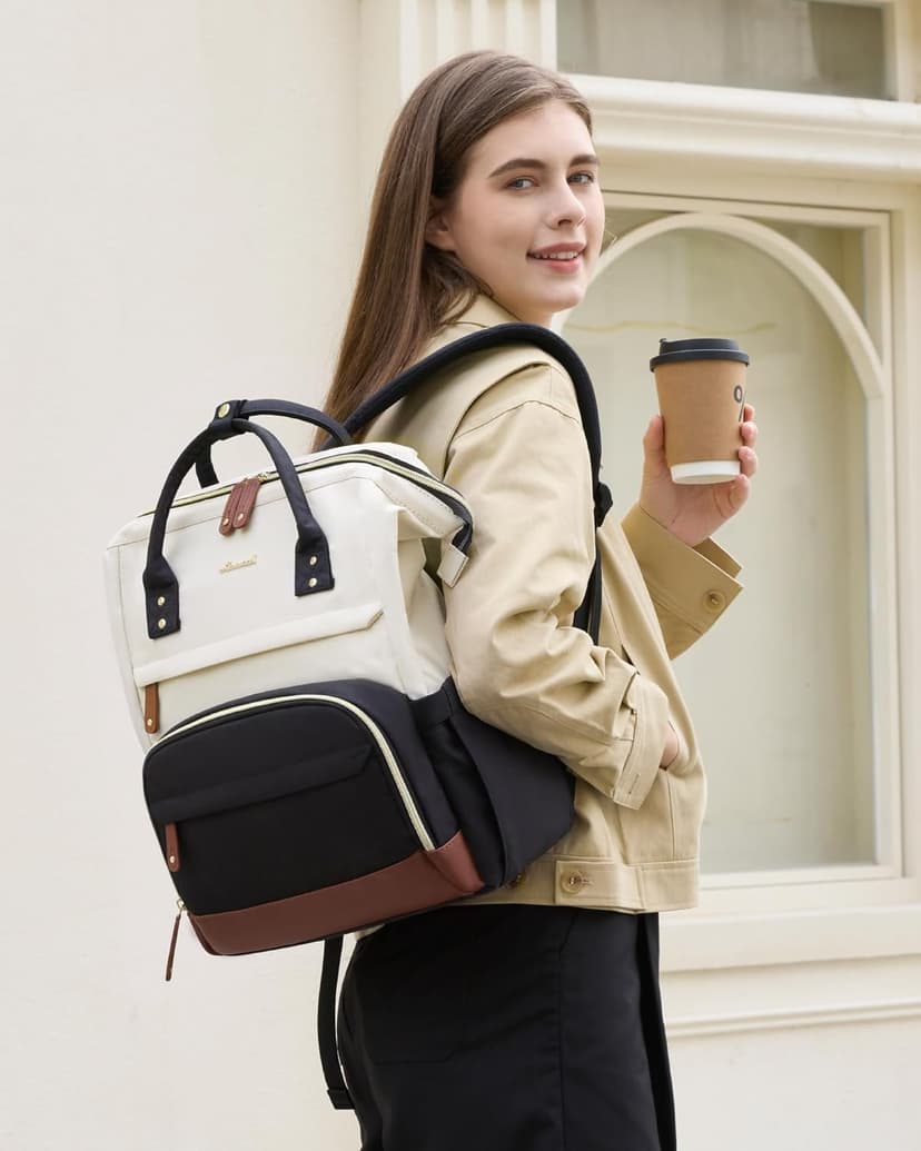 LOVEVOOK Laptop Backpack for Women, 15.6 Inch Work Business Backpacks Purse With Large Capacity, Waterproof Nurse Bag College Bookbag for School, Waterproof Casual Daypack for Travel