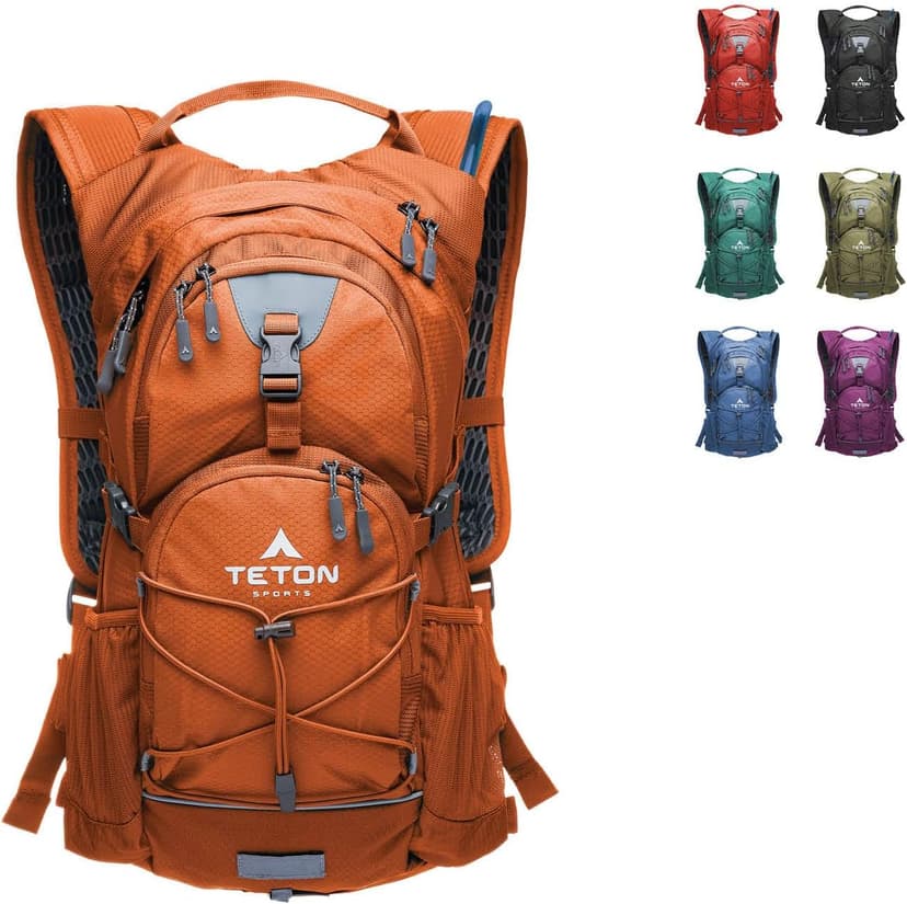 Teton Oasis/Trailrunner Hydration Backpack – Lightweight Water Pack with 2L/3L Bladder for Hiking, Running, Cycling, Biking – 2L/18L/22L Sizes – Sewn-in Rain Cover – Fits Men and Women