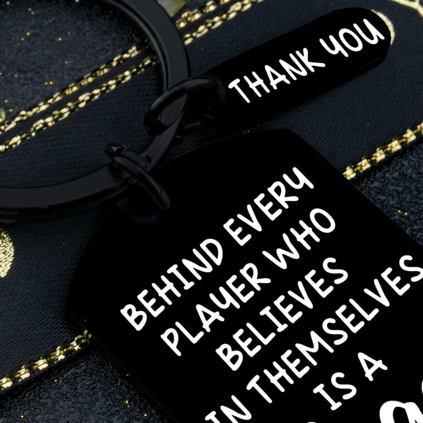 Coach Appreciation Gift Thank You Keychain Gift for Hockey Baseball Soccer Football Volleyball Team Fitness Instructor